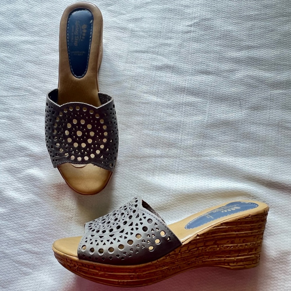 Spring Step Gray Platform Wedges